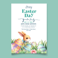 vector vertical poster template for the easter celebration