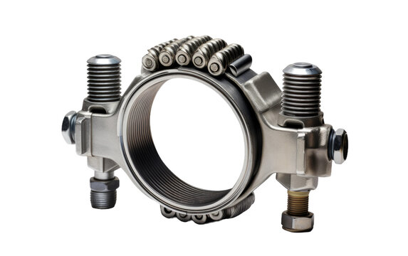 A Realistic Image Showcase of a Hose Clamp on White or PNG Transparent Background