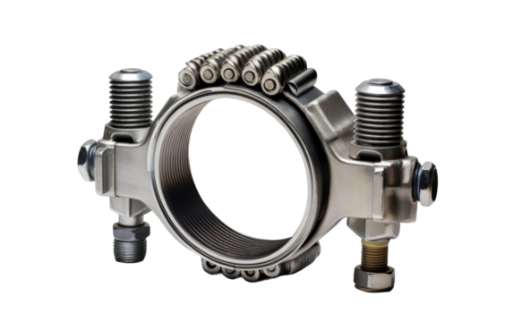 A Realistic Image Showcase of a Hose Clamp on White or PNG Transparent Background