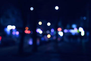 evening city light blur background	
