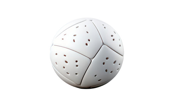 A Realistic Image Showcase of a Lacrosse Ball on White or PNG Transparent Background