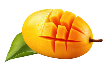 A Realistic Image Showcase of Mango on White or PNG Transparent Background