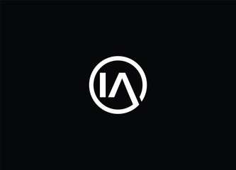 Creative Letters IA Logo Design Vector Template
