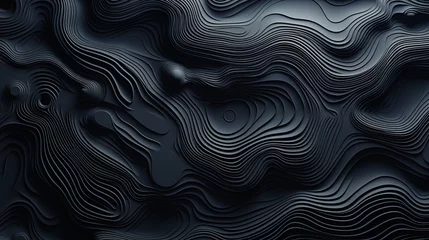 Fotobehang Topographic contour for background. Generative AI © Miguel Aguirre