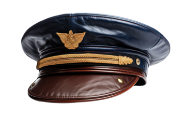 Skyward Style Realistic Image of a Pilot Hat in Aviation Fashion on White or PNG Tarnsparent Background