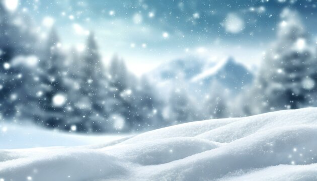 Winterscape Background with Snow