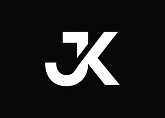 Creative Letters JK Logo Design Vector Template