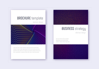 Minimalistic cover design template set. Rainbow ab