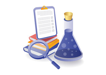 Concept illustration of analysis of school laboratory experiments