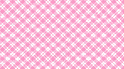 Diagonal print pink plaid background