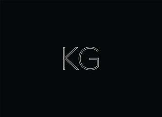 Creative Letters KG Logo Design Vector Template