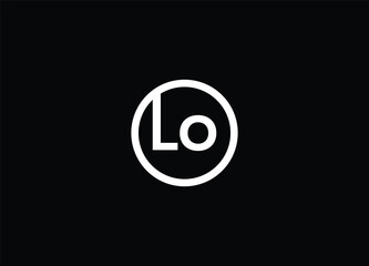 Creative Letters LO Logo Design Vector Template - obrazy, fototapety, plakaty