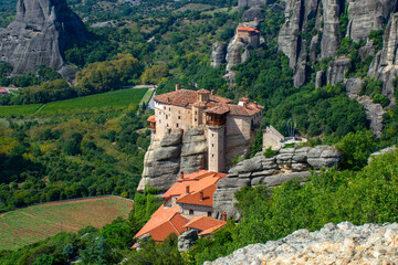 panoramic view of Varlaam monastery at Meteora in Northern Greece