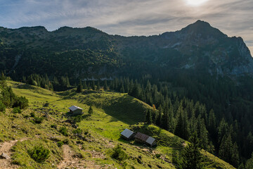 Autumn mountain tour to the Aggenstein and Brentenjoch in the beautiful Tannheimer Tal Austria