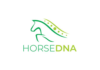 simple horse massage logo, health care design vector illustration