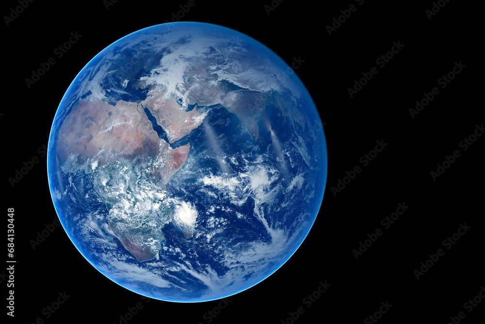 Wall mural planet earth on a dark background. elements of this image furnishing nasa.