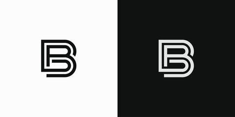 Abstract letter BB illustration logo vector - obrazy, fototapety, plakaty