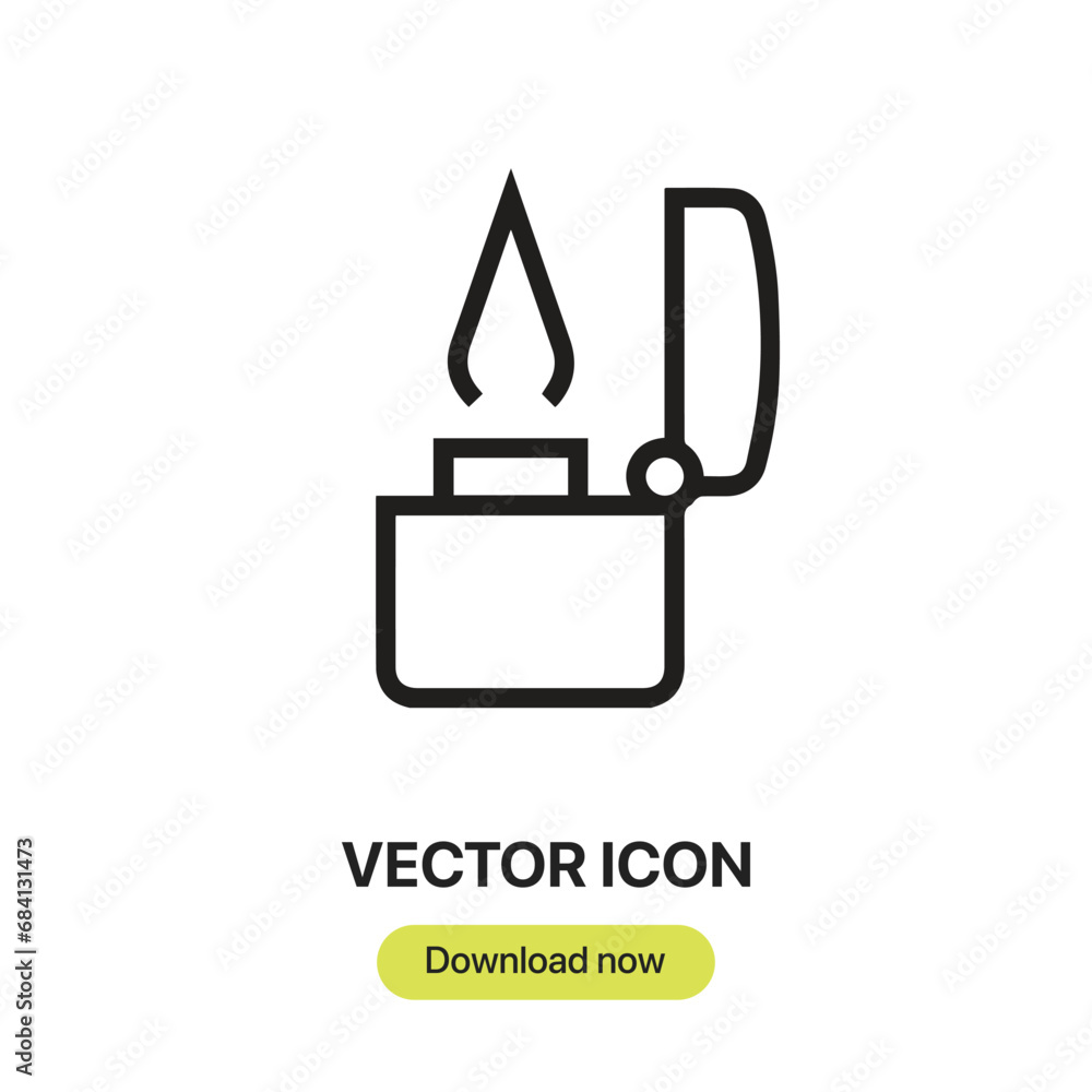 Leinwandbilder lighter icon vector. linear-style sign for mobile concept and web design. lighter symbol illustratio