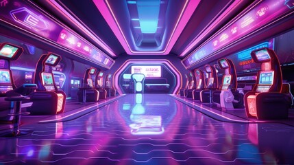 Jackpot win in a high-tech futuristic casino