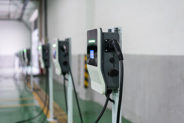 Charging pile in the parking lot