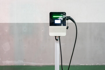 Charging pile in the parking lot