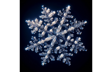 christmas snowflake on blue