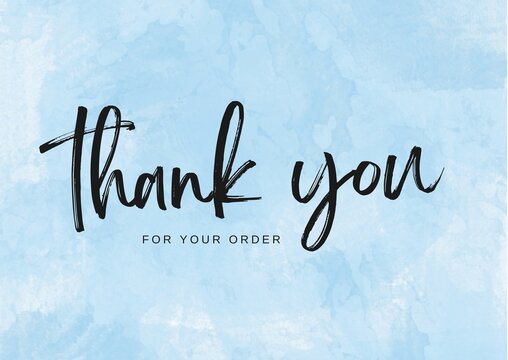 Minimal Modern Thank You For Your Order Card Design.Thanks Card For Online Business.