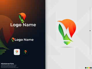 Energy bulb logo design. Bulb power. Business. Creative design. Colorful bulb vector art. Premium template. Electricity. Idea bulb. Eco. Power saving