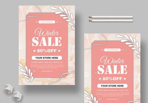 Winter Sale Flyer Template
