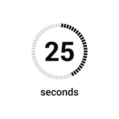 25 second clock loading vector display design.