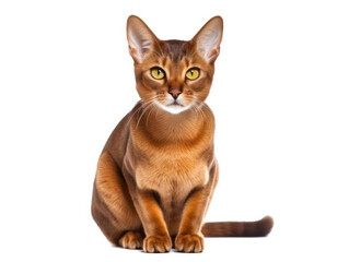 Obraz premium Abyssinian Cat Studio Shot Isolated on Clear Background