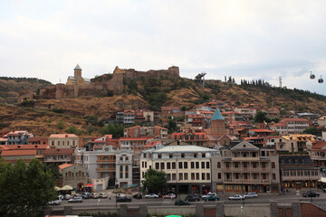 Fototapeta na wymiar View of Tbilisi - the capital of Georgia