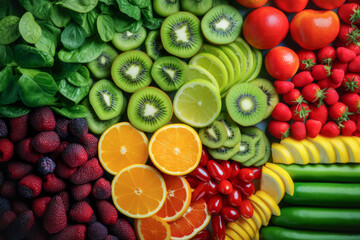 Aesthetic composition of different fruits and vegetables 19