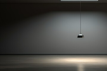 Mysterious Solitude: Unveiling The Aesthetic of an Empty Room Illuminated by a Single Lamp Generative AI