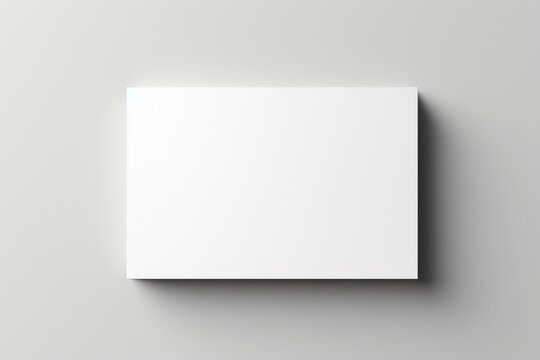 horizontal Business visiting card empty mock up on white background. Generative AI