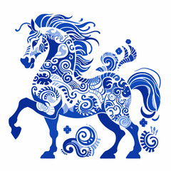 Traditional Chinese zodiac illustrations,created with Generative AI tecnology.