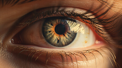 A close up of a persons eye