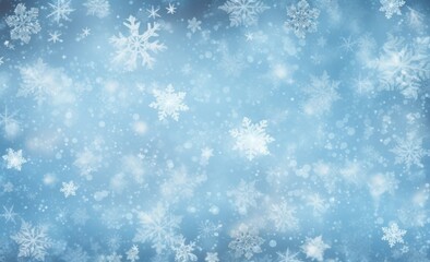 Naklejka na ściany i meble Enchanting Winter Wonderland: Discover the Magic of Snowflakes Generative AI