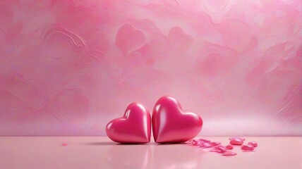 pink hearts on a pink background