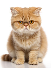 Exotic Shorthair Cat Studio Shot Isolated on Clear Background