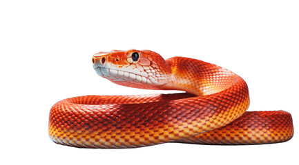 Fototapeta premium Vibrant illustration of an orange Corn Snake, commonly kept as a pet.