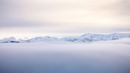 mountains in the fog, slovakia