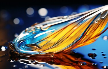 Unveiling the Ephemeral Beauty: A Single Water Droplet on a Feather in Japan Generative AI