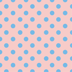 Geometric pattern. Pink background with blue circles