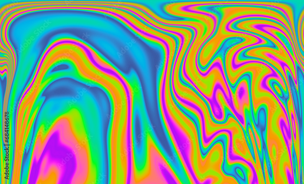 Poster Trippy backdrop adorned with vibrant neon glitch patterns and a mesmerizing polarization overlay.