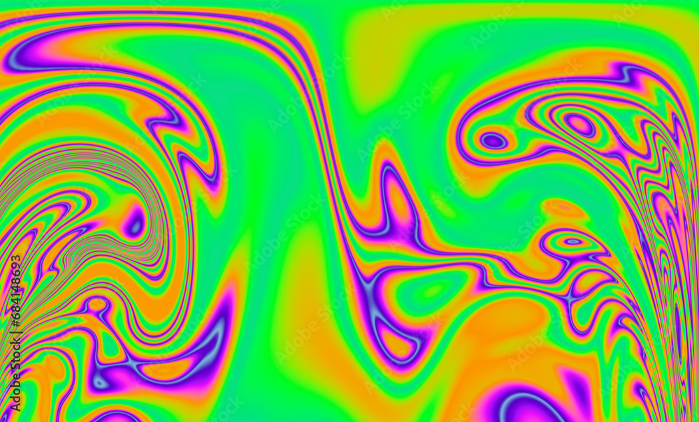 Poster 
A vivid and mesmerizing scene filled with neon-toned glitched patterns, elevated by an enchanting polarization effect, creating a vibrant and trippy backdrop.