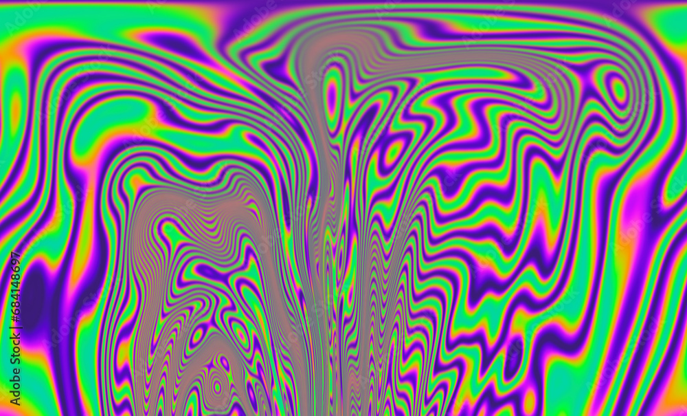 Poster 
A vivid and mesmerizing scene filled with neon-toned glitched patterns, elevated by an enchanting polarization effect, creating a vibrant and trippy backdrop.