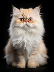Naklejka na ściany i meble Persian Cat Studio Shot Isolated on Clear Background