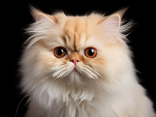 Persian Cat Studio Shot Isolated on Clear Background