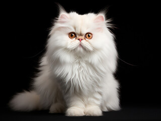 Persian Cat Studio Shot Isolated on Clear Background